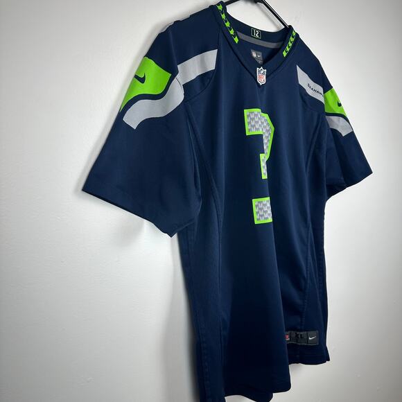 Nike NFL On Field Mens Seattle Seahawks #3 Russell Wilson Blue Home Jersey XL - Picture 3 of 13